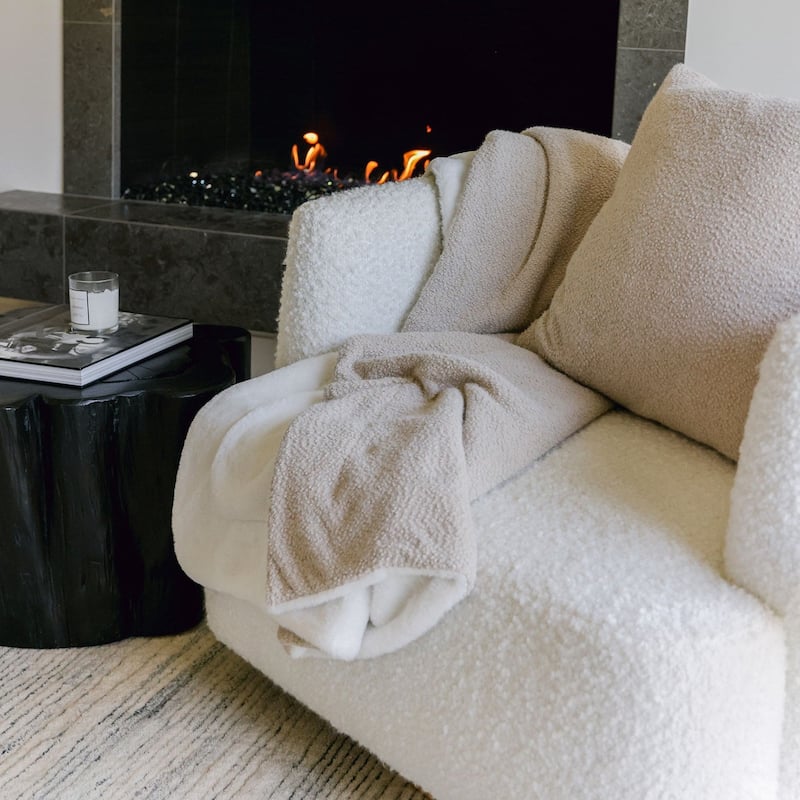 Jennifer Adams Chunky Boucle Throw Blanket