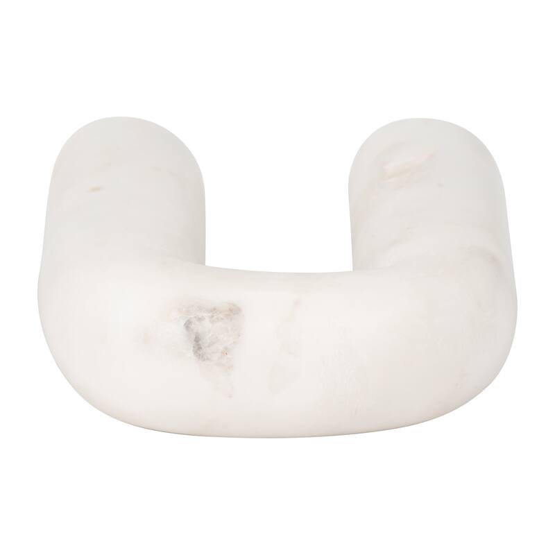 Sagebrook Home Arched Marble Horseshoe Sculpture Decor