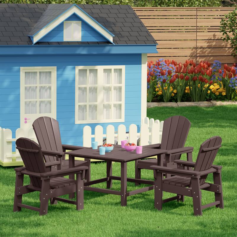 Laguna Kids Adirondack 5-Piece Square Table Dining Set