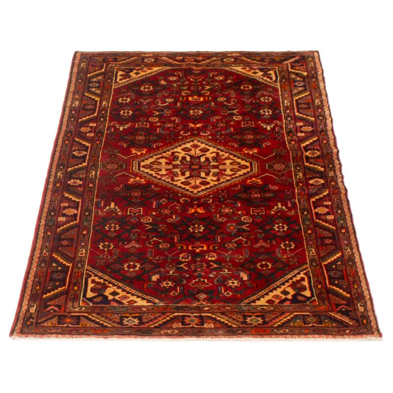 ECARPETGALLERY Hand-knotted Andelz Red Wool Rug - 4'2 x 7'1