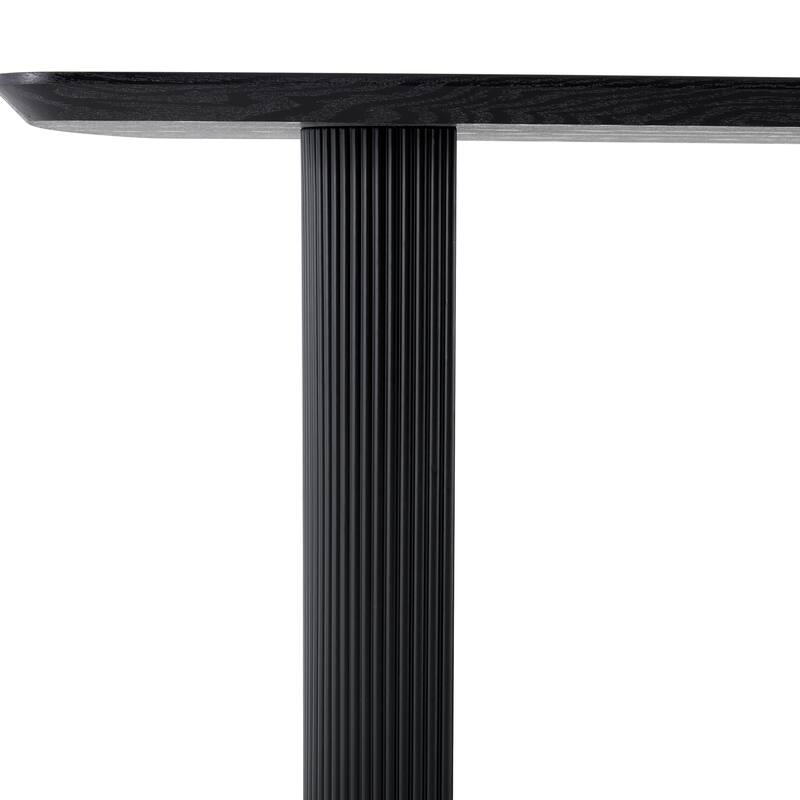 7-Piece All Black Dining Table Set with 6 Chairs, Kitchen Table & Chairs Set for 6, 67" Dining Room Table with Non-Slip Feet