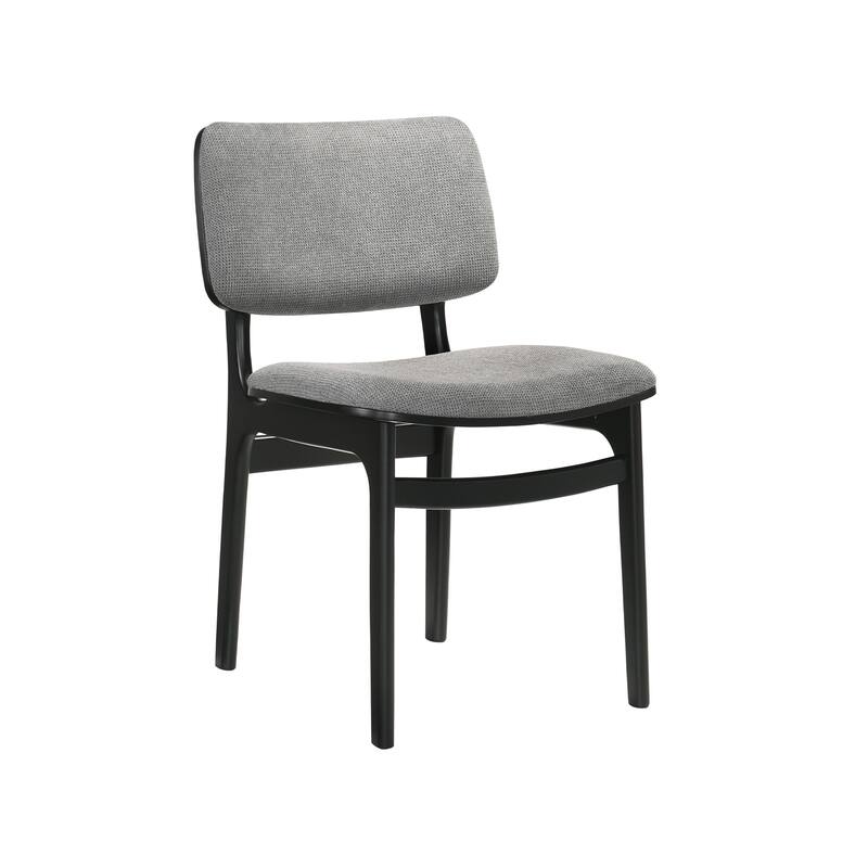 Lima Mid-Century Modern Wood Upholstered Dining Chairs - Set of 2