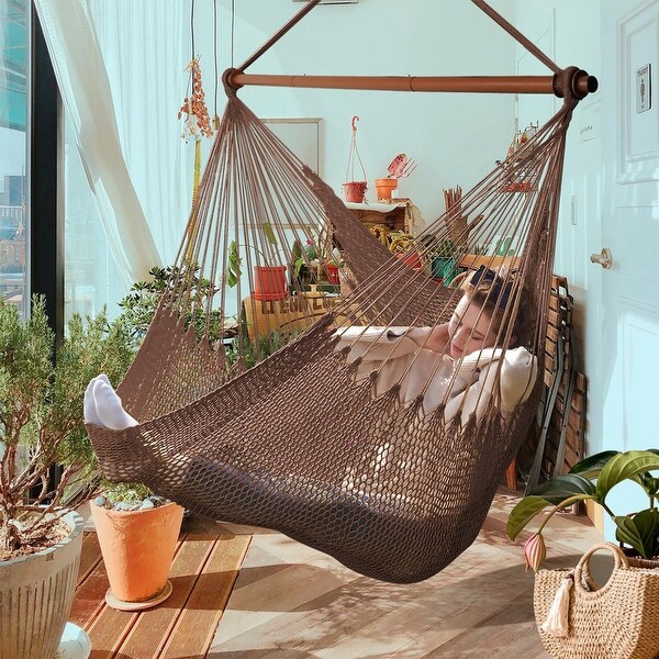 Hammock Swing Chair,Rope Hanging Chair for Outdoor Indoor