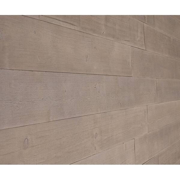 Shop 1 6 Sq Ft Pine Wood Wall Panels Peel Stick Wooden Planks Grey Overstock