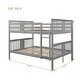 preview thumbnail 22 of 30, Full Over Full Bunk Bed with Convertible Design, Wooden Frame with Guardrails, No Box Spring Required,Guest Room Furniture