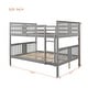 preview thumbnail 32 of 36, Full Over Full Bunk Bed with Ladder, Solid Wood Bunk Bed Frame with Safety Guardrail for Teens/Adults, Convertible into Two Beds