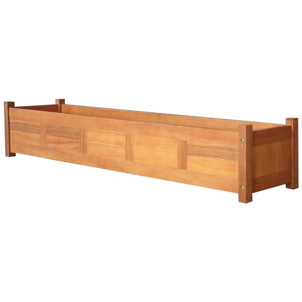 vidaXL Garden Planter Acacia Wood 59"x11.8"x9.8"