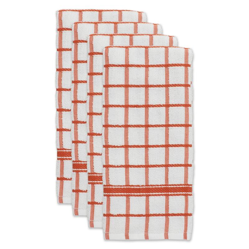 DII Artichoke Windowpane Terry Dishtowel (Set of 4)
