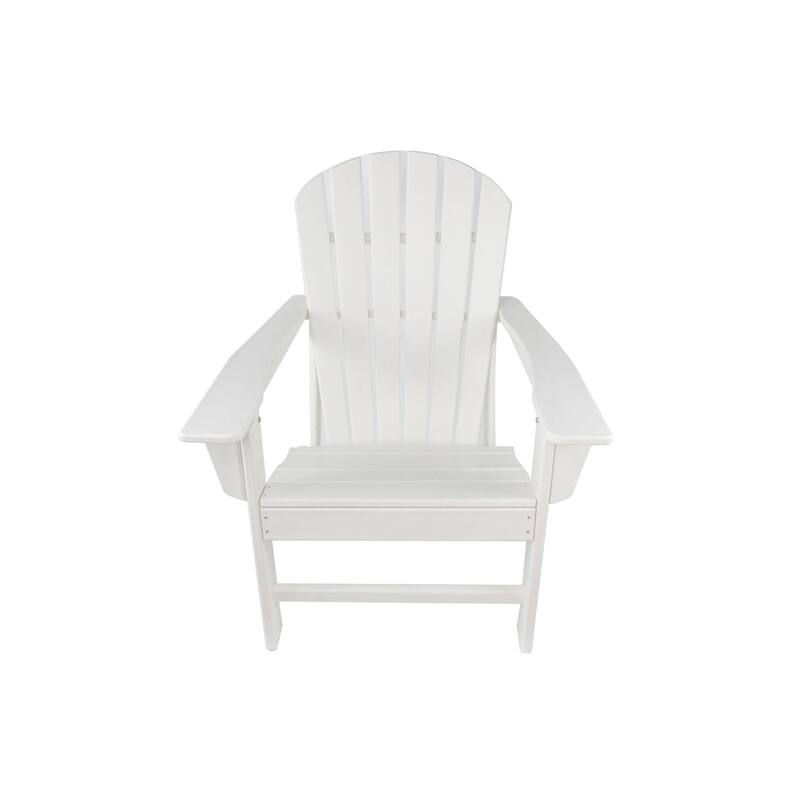 Outdoor Polystyrene Composite Adirondack Chair - White