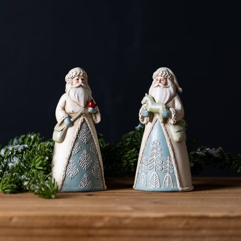 Set of 6 Winter Santa Horse Cardinal Christmas Tabletop Figurines 5"