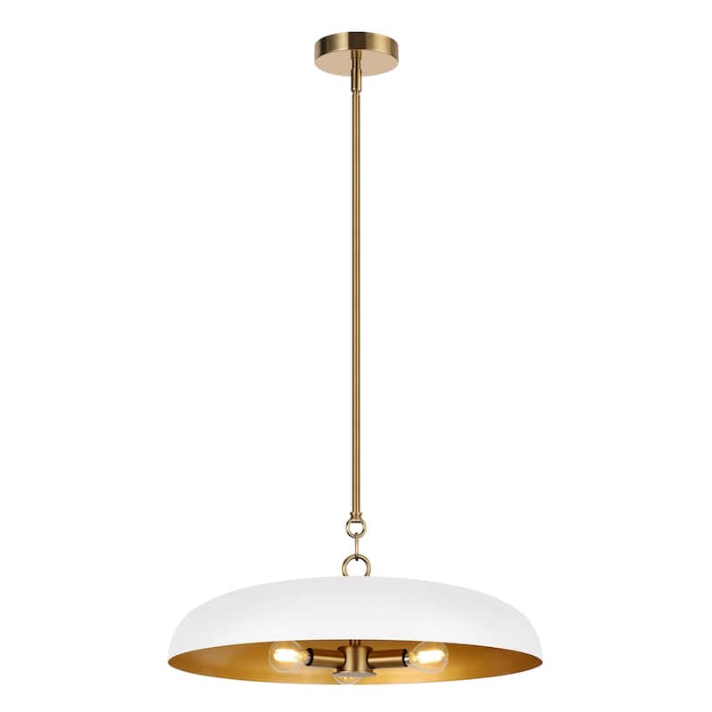 LamQee 20" Pendant Light Metal Dome Ceiling Hanging Chandelier - 19.7 inch