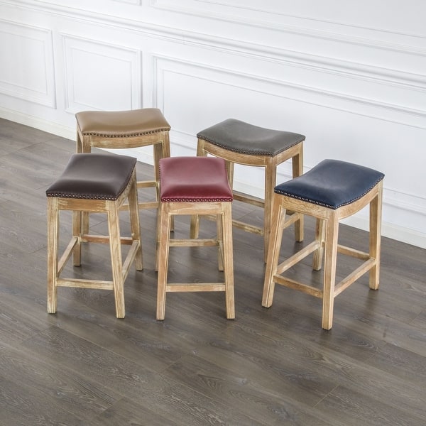 slide 2 of 31, NPD Furniture Elmo Bonded Leather Counter Stool