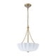 preview thumbnail 14 of 14, Chic Modern 3-Light Shell Scalloped Glass Chandelier For Dining Room - 15.7 in