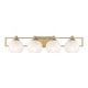 preview thumbnail 1 of 2, Designers Fountain 94504 Cowen 4 Light 31" Wide Bathroom Vanity Light Brushed Gold