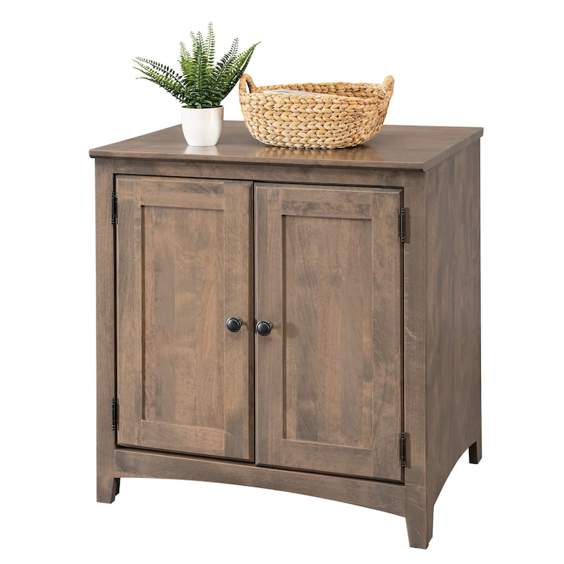 Arch+Haven Solid Wood 2 Door Cabinet