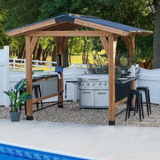 Backyard Discovery Granada Grill Gazebo with Outdoor Bar