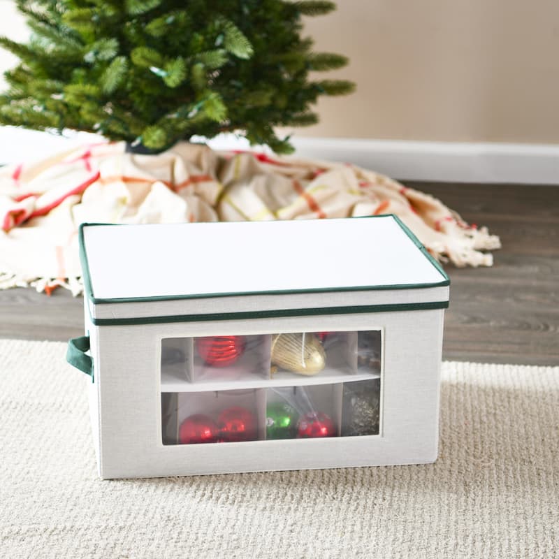 Household Essentials Ornament Storage Chest with 24 Pockets - 13.5"L x 18.6"W x 10.0"H