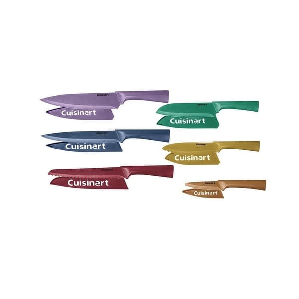 Cuisinart C55-12PR1 12-Piece Printed Color Knife Set with Blade Guards,  Multicolored