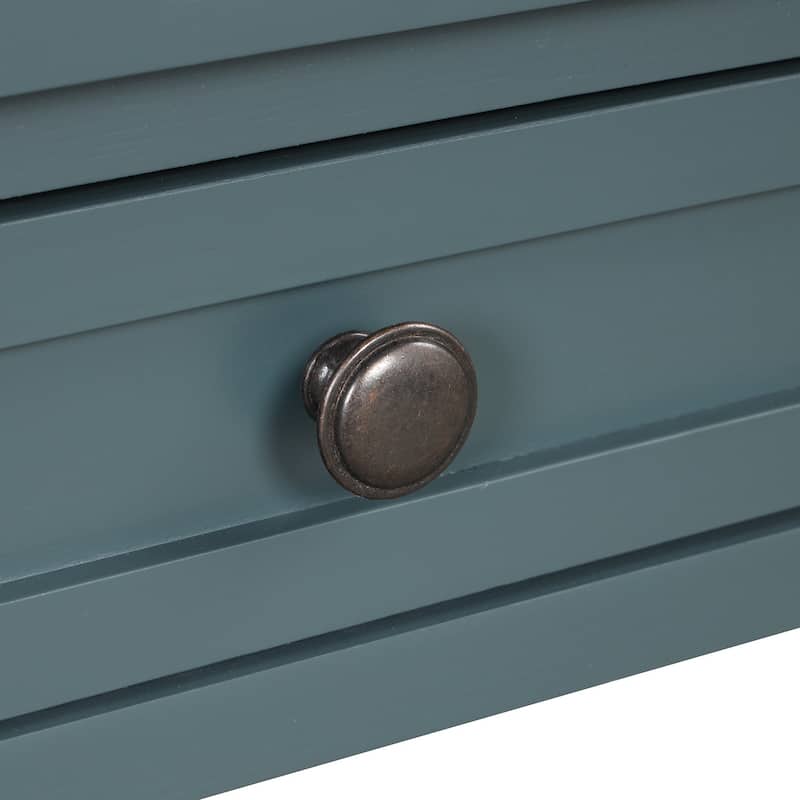 36'' Vintage Entryway Table with 4 Drawers and 1 Storage Shelf