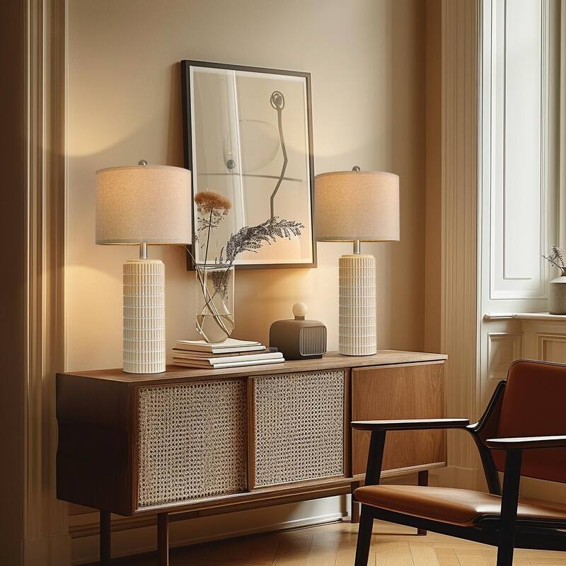 Tall Table Lamps for Living Room Set of 2