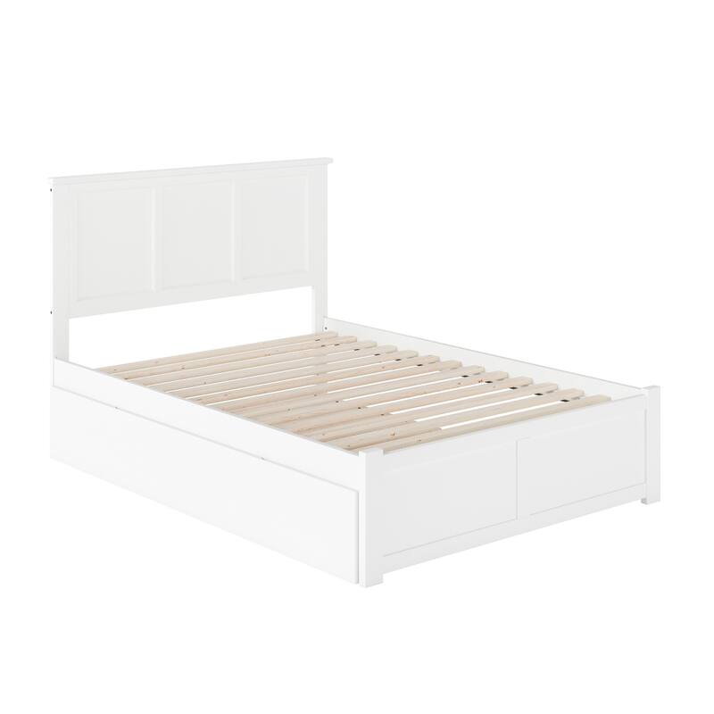 AFI Madison Full Size Platform Bed with Footboard & Full Trundle