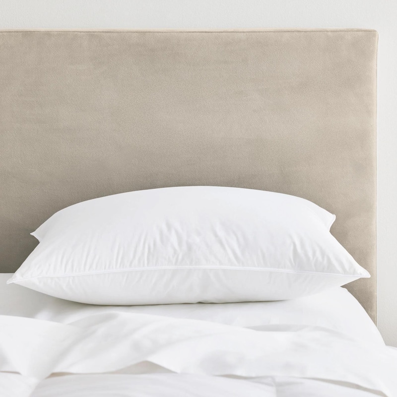 Luxurious 800 Fill Power 75% White Down Pillow Made in Germany (Single Pack)