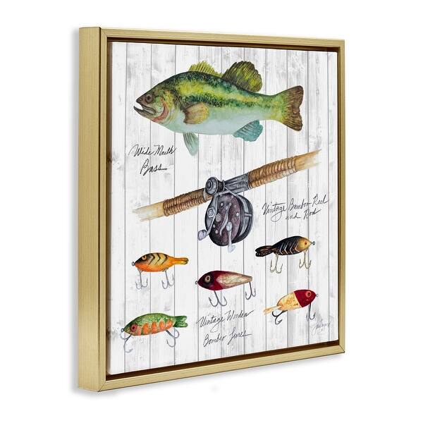 Stupell Fishing Lure Diagram Framed Floater Canvas Wall Art Design By  Janice Gaynor - Bed Bath & Beyond - 42424054