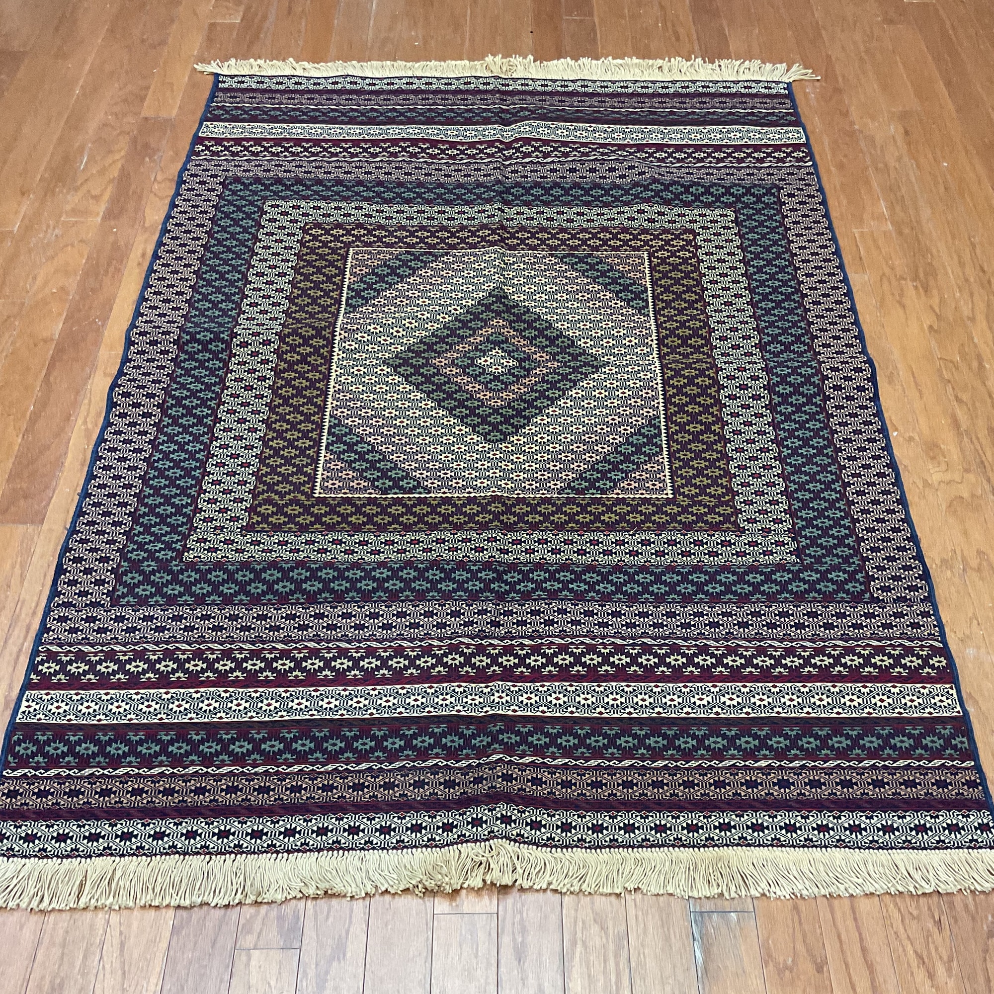 HERAT ORIENTAL Handmade Soumak Wool Kilim - 4'2" x 6'