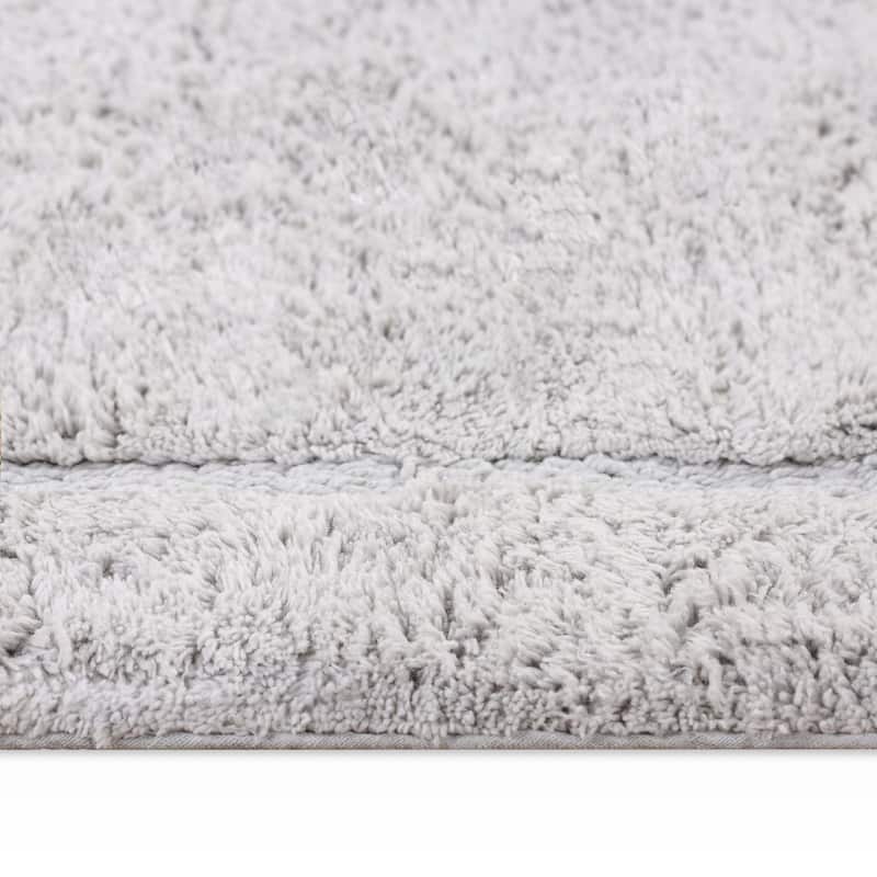Superior Cotton Non-slip Oval Bath Rug - (Set of 2)