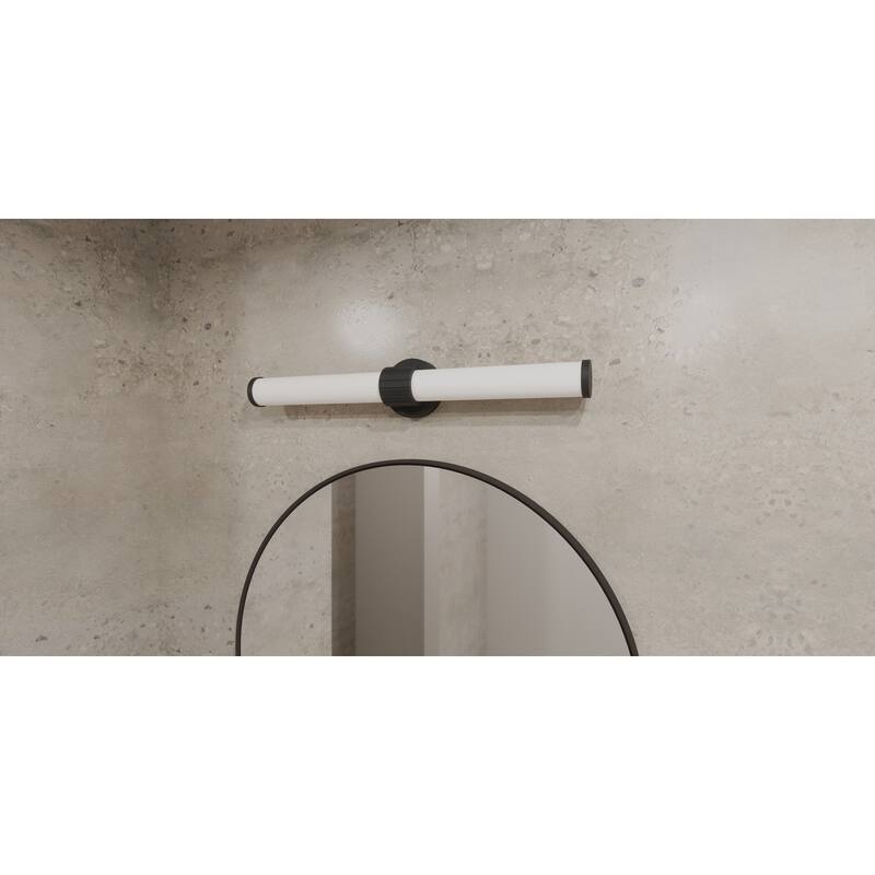 Kaye Integrated LED Matte Black Bath Light