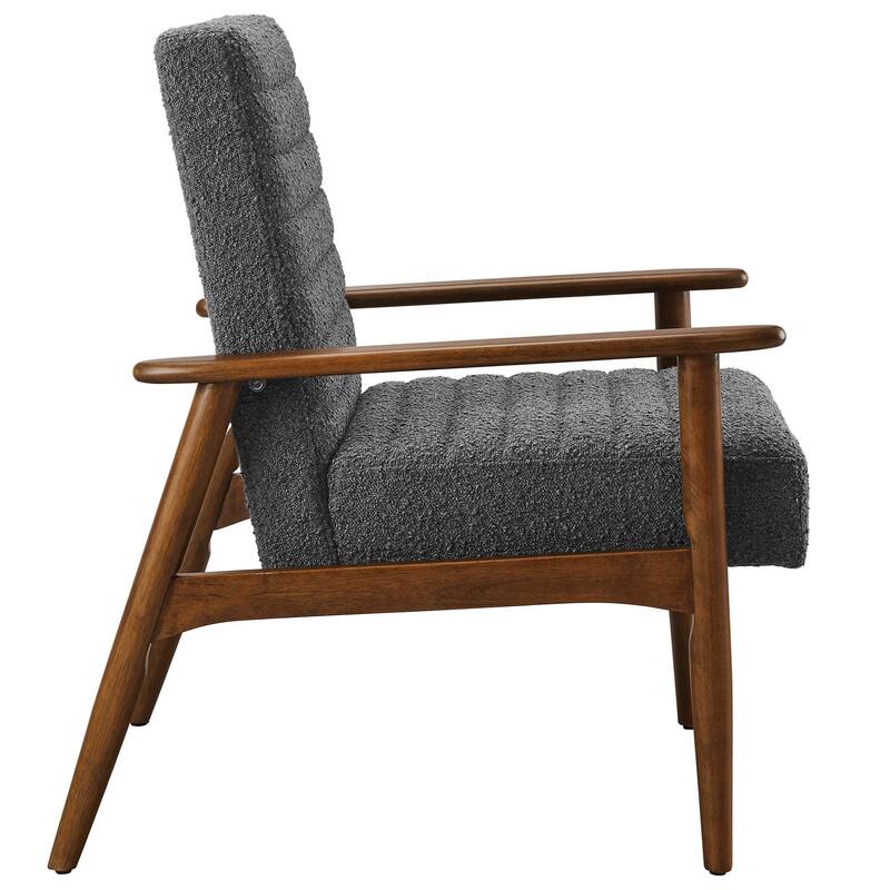 Jensen Boucle Fabric Accent Chair in Ivory