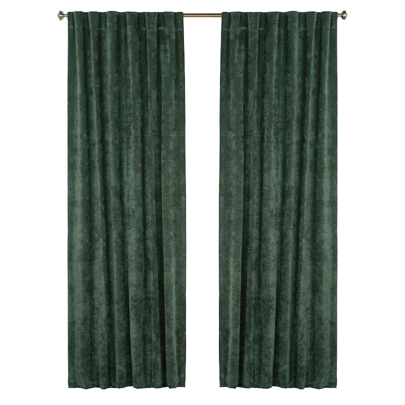 Padma Velvet 50x84 Back-Tab Curtain Panel (Single Panel)
