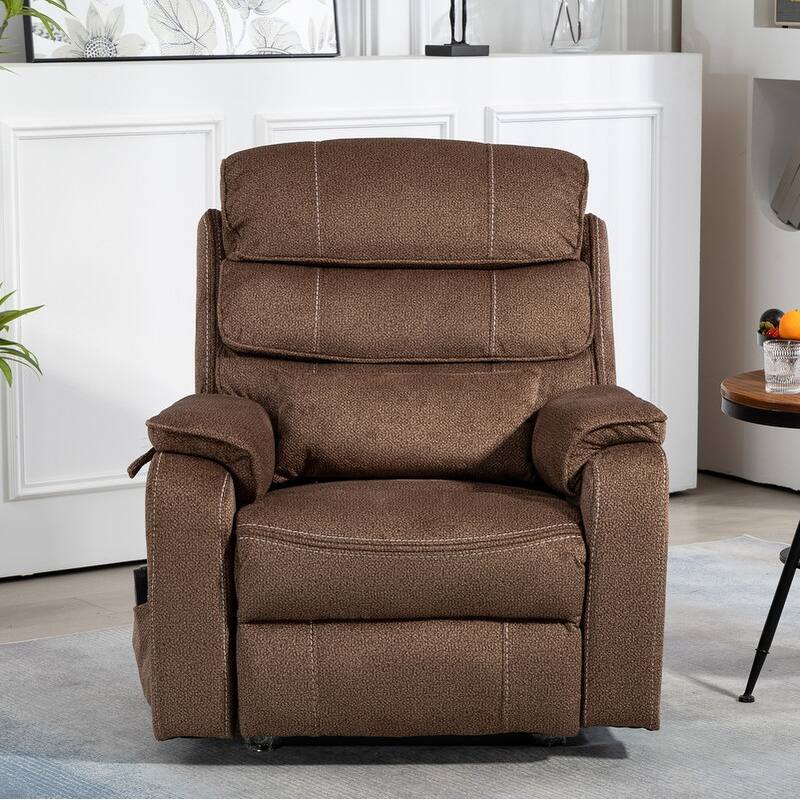 Deluxe Version Dual Motors Power Lift Recliner,Lay Flat 74.8 " Length,100% Polyester,Message/Heat,Eazy Assemble