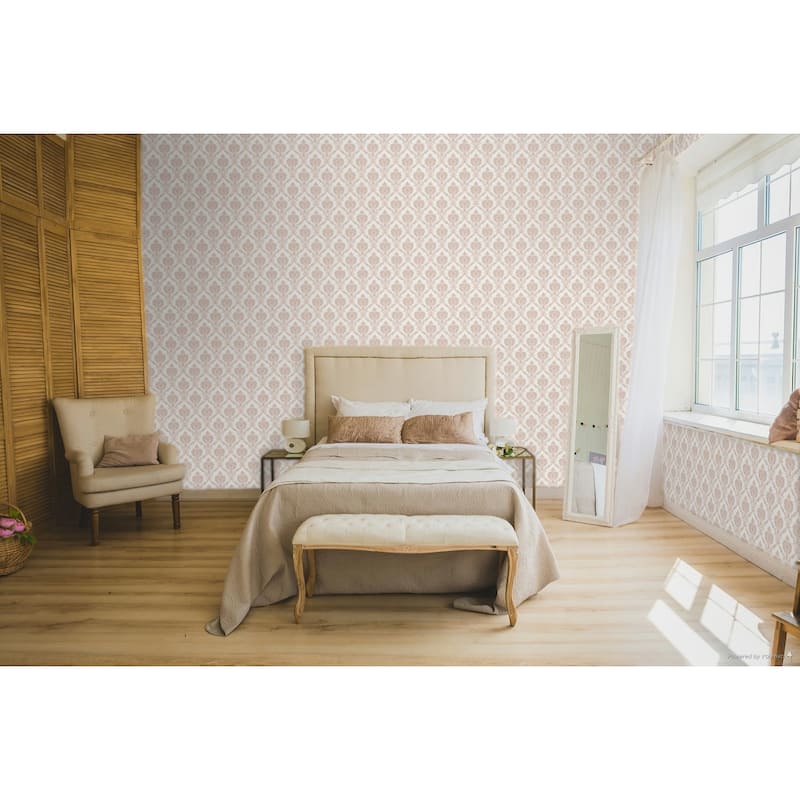 Galerie Wallcoverings Italian Classics 4 Collection Embossed Italian Damask Vinyl on Non-woven Matte Wallpaper Roll