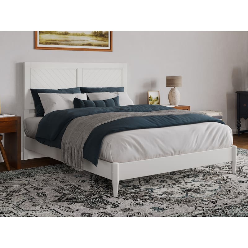 Berkshire Solid Wood Low Profile Platform Bed - White - Queen
