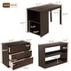 preview thumbnail 3 of 7, Twin Size Loft Bed With Cabinet,Shelves And Rolling Portable Desk