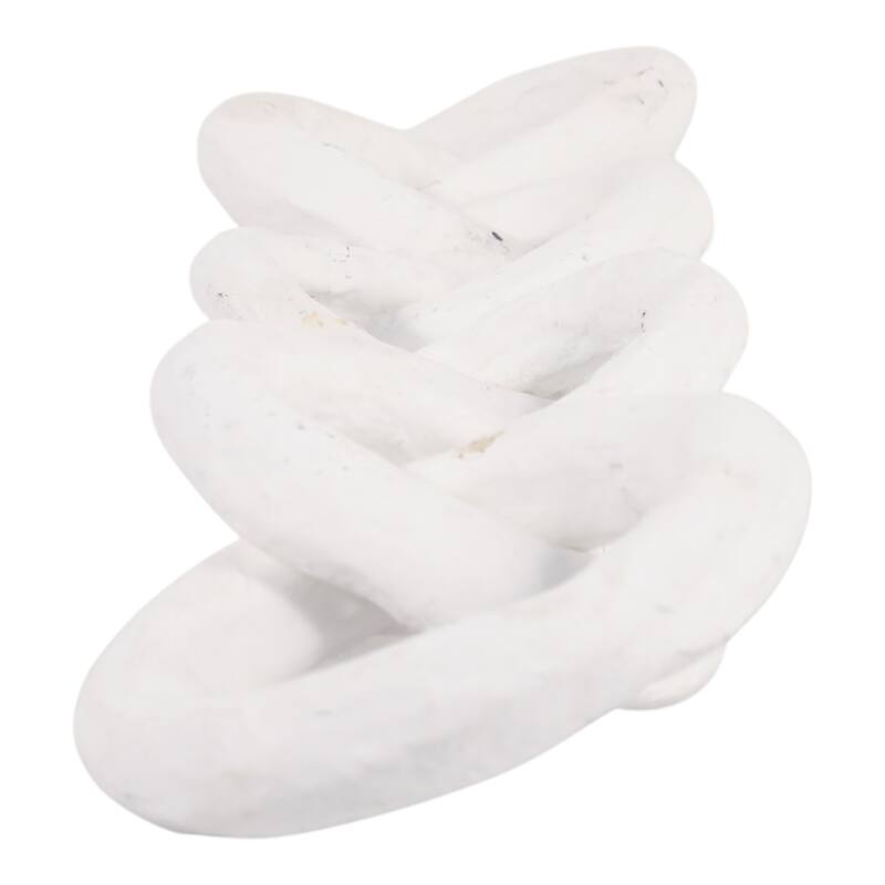 Metal Object Linked Rings Sculpture Interlocking Circular Chain Design