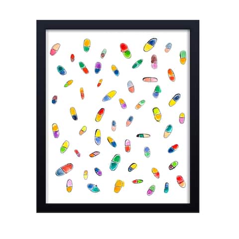 Happy Pills' Framed Print Wall Art