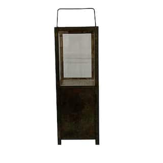 Small Cabinet Style Lantern - 24" - Green Patina
