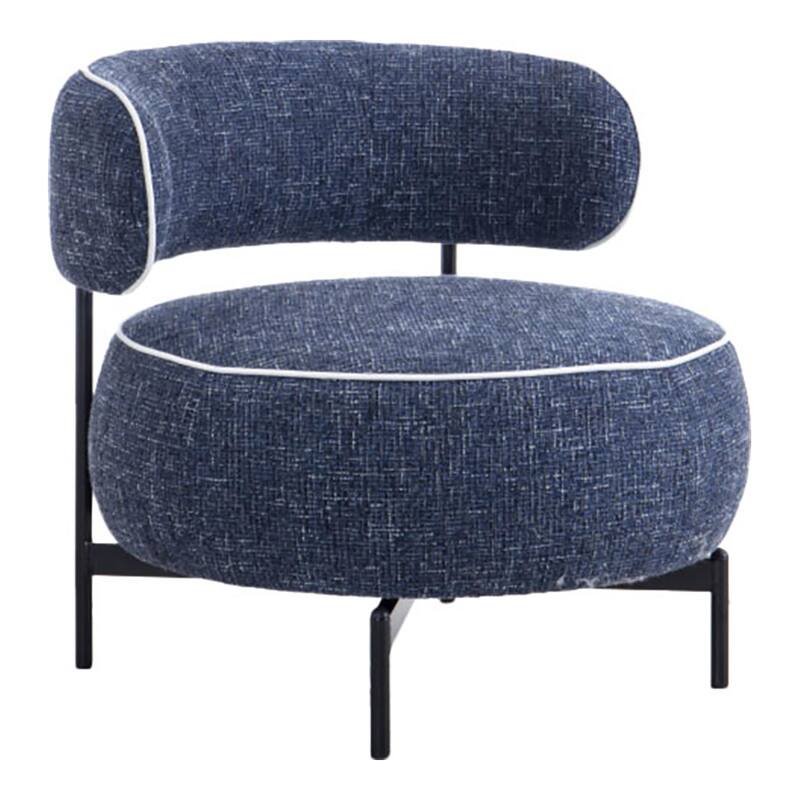 Furniture of America Ians Modern Upholstered Swivel Chair with Curved Backrest