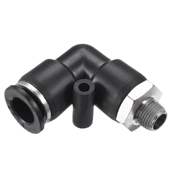 PL10-01 Push to Connect Tube Fitting, 25/64" Tube OD x 1/8" G Thread 2pcs - 25/64" OD x 1/8" Male G