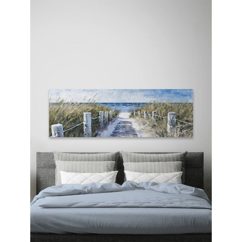 'Sandy Beach Pathway' Painting Print on Wrapped Canvas