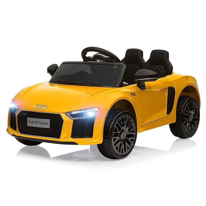 Ride Car for Kids, 12V Power Battery Electric Vehicles for 3-7 Toddlers - Yellow