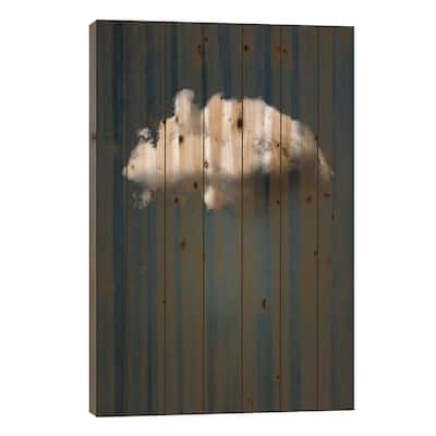 Waiting Magritte Print On Wood by The Usual Designers - Multi-Color
