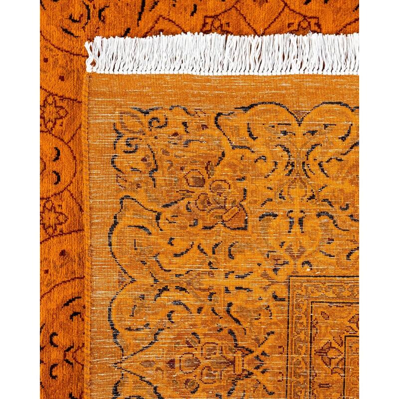 Fine Vibrance, One-of-a-Kind Hand-Knotted Area Rug - Orange, 8' 1" x 9' 10" - 8' 1" x 9' 10"