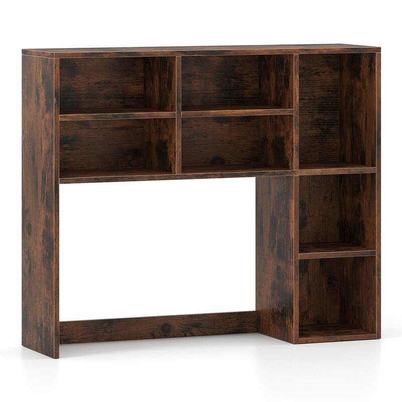 Costway Desktop Bookshelf Desk Storage Hutch with 7 Open Cubbies & 3 - See Details