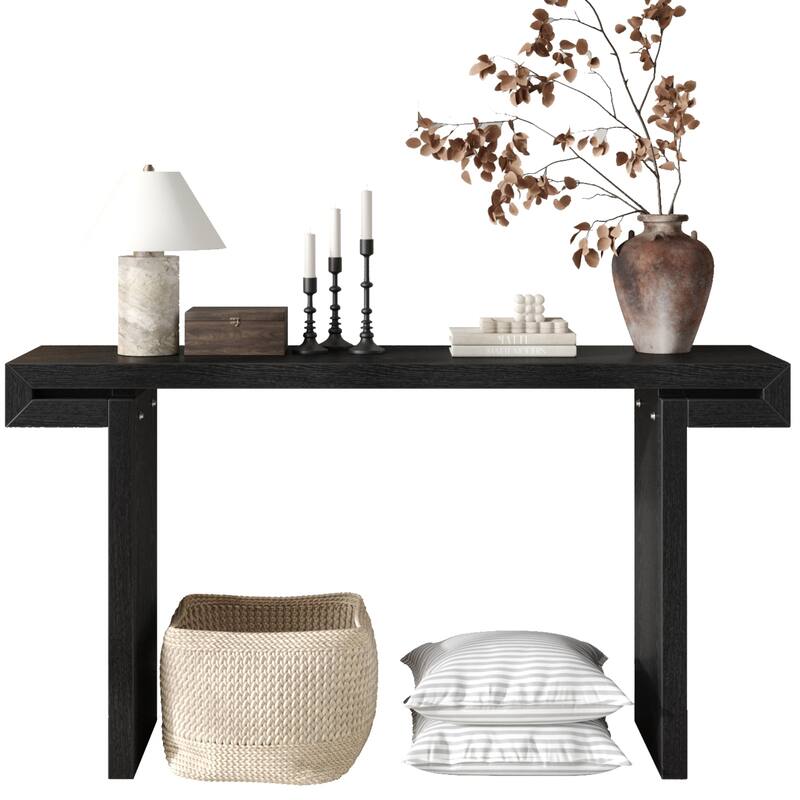 60" Rustic Farmhouse Console Table for Living Room