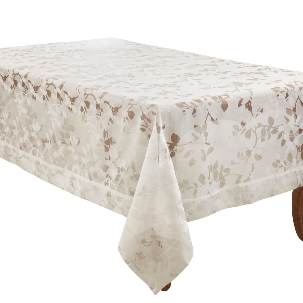 Burnout Voile Vine Design Tablecloth