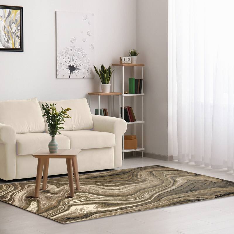 Liora Manne Ashford Agate Indoor Rug Moss 5'3" x 7'6"