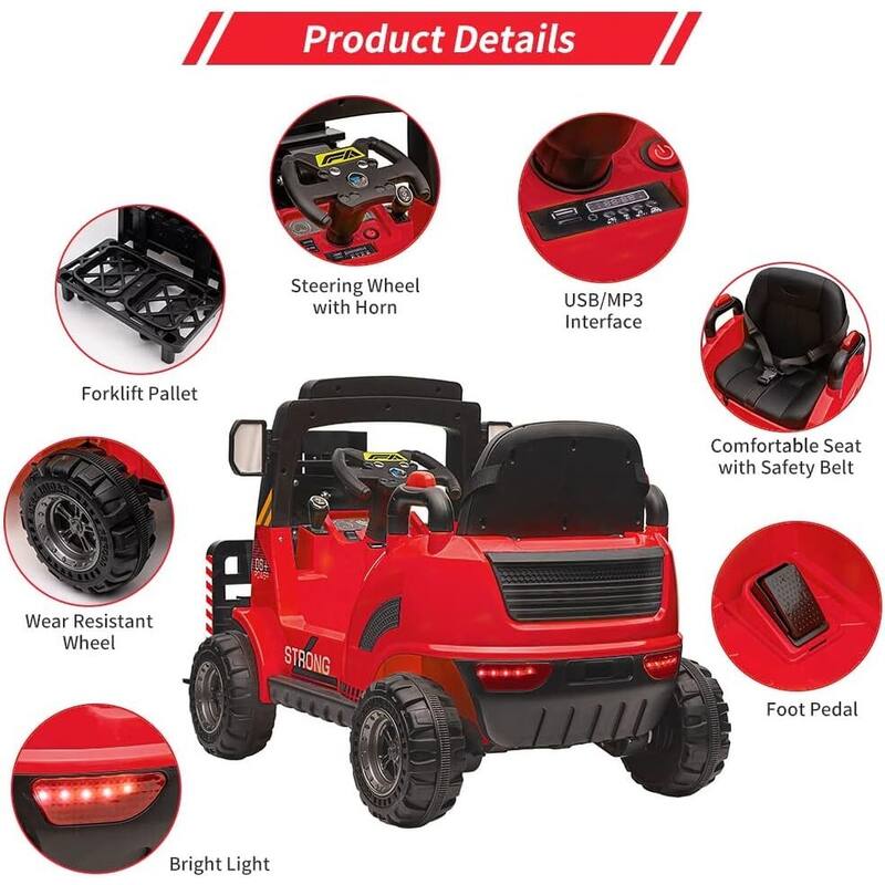 12V Kids Ride on Forklift Car